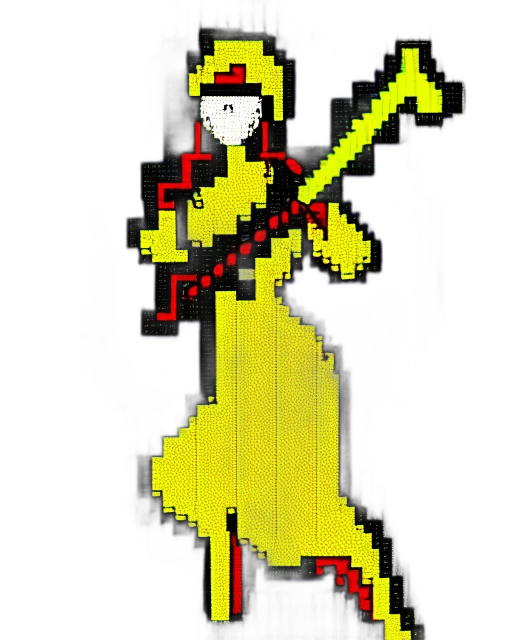 staff, sword, weapon, robot, pixel art, cartoon, comic book art, anime transparent PNG cut-out
