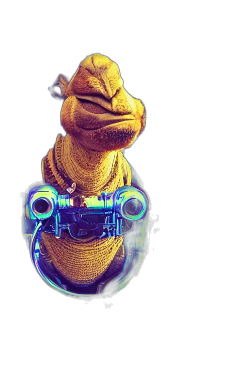 dragon, staff, creature, robot transparent PNG cut-out