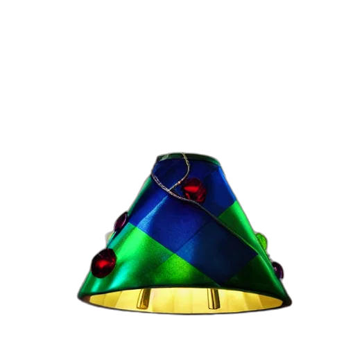 hat, umbrella, crown, jewelry, 3d render, concept art, vaporwave, pixel art transparent PNG cut-out