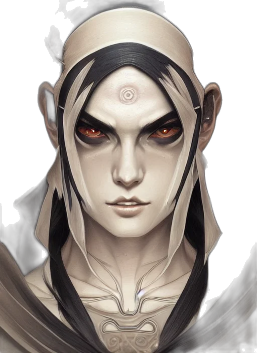face, mask, staff, creature transparent PNG cut-out
