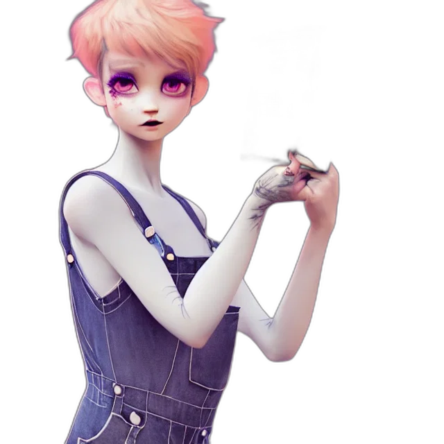 robot, dress, staff, jewelry, concept art, fantasy art, 3d render, photorealistic transparent PNG cut-out