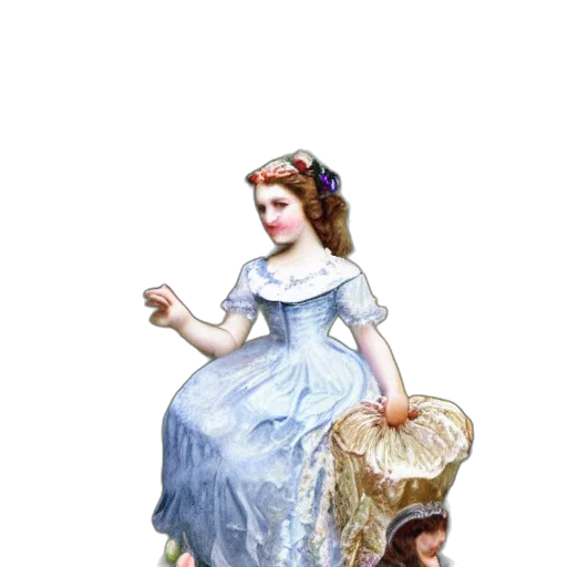 dress, staff, crown, jewelry transparent PNG cut-out