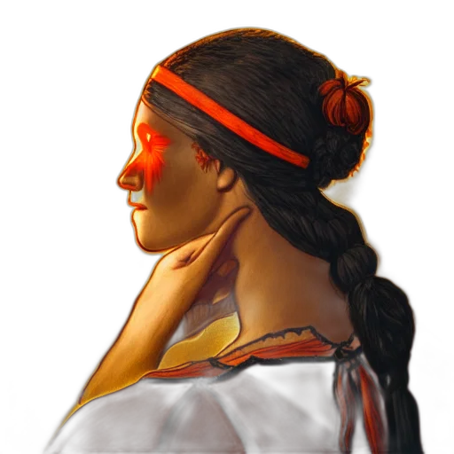mask, face, staff, jewelry, concept art, photorealistic, 3d render, fantasy art transparent PNG cut-out