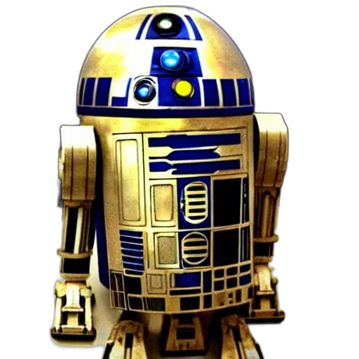 robot, staff, 3d render, pixel art transparent PNG cut-out