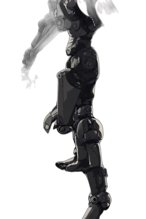 robot, mask, staff, weapon transparent PNG cut-out