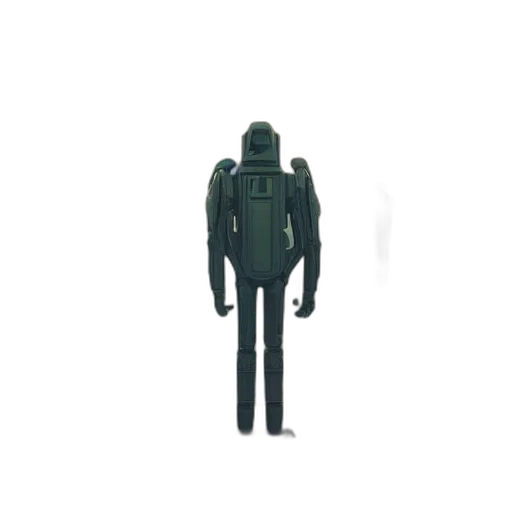 robot, jacket, staff, creature transparent PNG cut-out