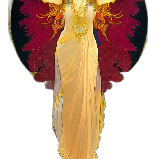 crown, dress, jewelry, staff, fantasy art, concept art, pixel art, comic book art transparent PNG cut-out