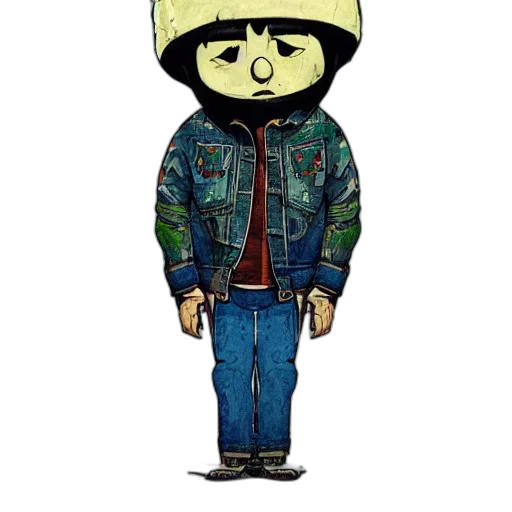 jacket, hat, cartoon, pixel art transparent PNG cut-out
