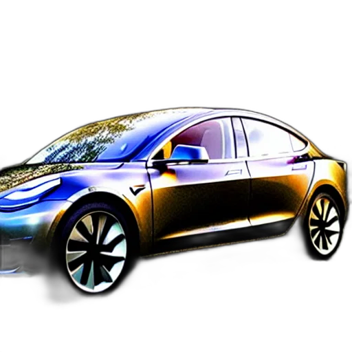 car, robot, 3d render, concept art, photorealistic, renaissance, painting, tesla transparent PNG cut-out