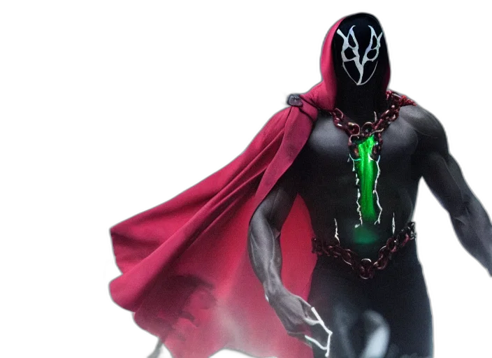 mask, concept art, 3d render, comic book art transparent PNG cut-out