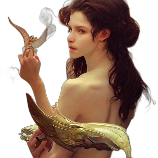 dragon, jewelry, weapon, fantasy art transparent PNG cut-out