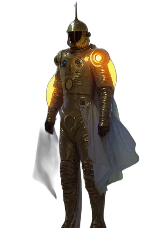 staff, robot, jacket, mask, concept art, fantasy art, comic book art, 3d render transparent PNG cut-out