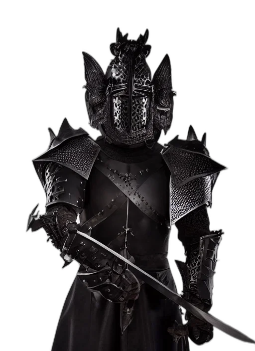 mask, dragon, staff, sword transparent PNG cut-out