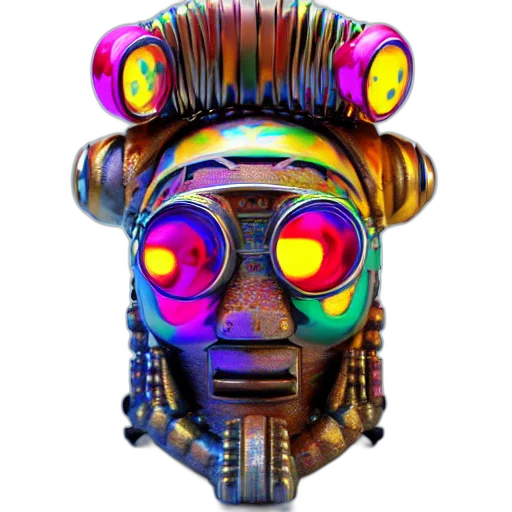 mask, robot, face, crown transparent PNG cut-out