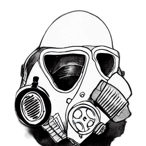 mask, face, jacket, concept art transparent PNG cut-out