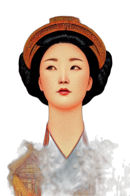 face, staff, crown, jewelry transparent PNG cut-out