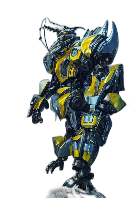 robot, weapon, concept art, 3d render transparent PNG cut-out