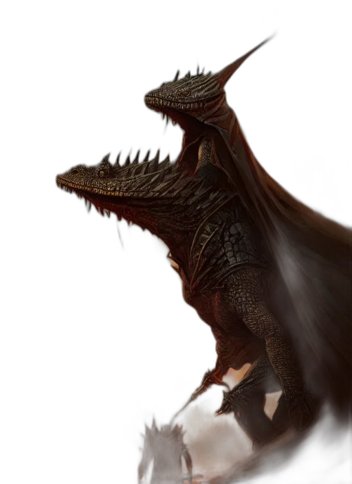 dragon, creature, animal, staff, concept art, fantasy art, photorealistic, 3d render transparent PNG cut-out