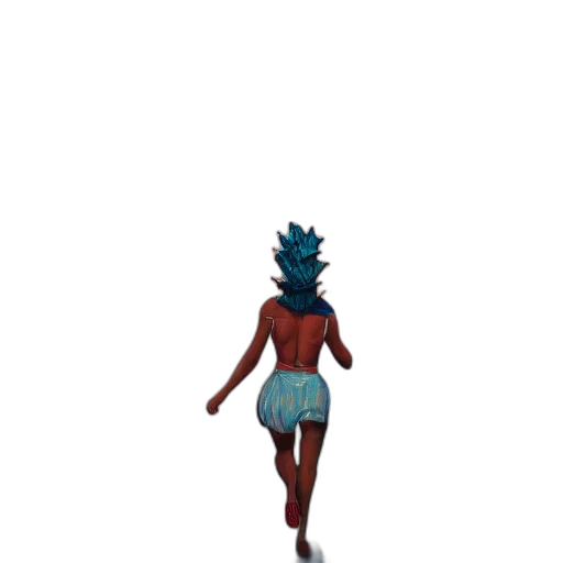 dress, creature, staff, mask, concept art, 3d render, pixel art, fantasy art transparent PNG cut-out