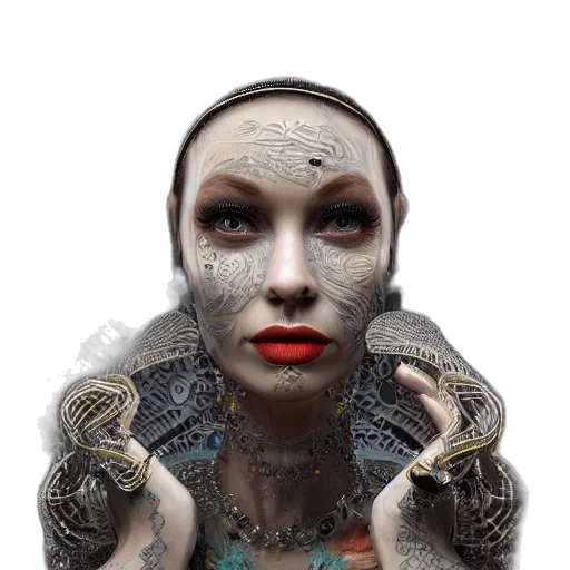 mask, face, robot, creature, fantasy art, photorealistic, 3d render, concept art transparent PNG cut-out