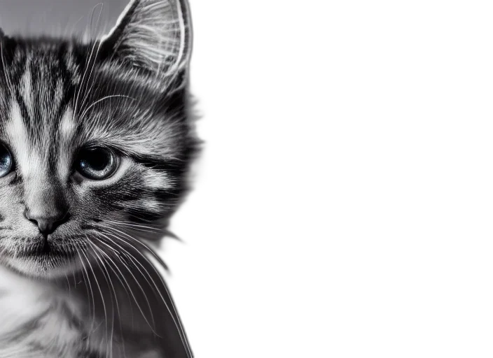 animal, photorealistic, photo, still, transdimensional, kitten, studio, lighting transparent PNG cut-out