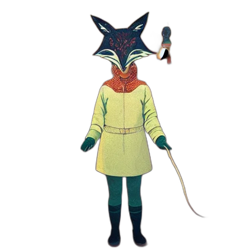 staff, jacket, mask, animal transparent PNG cut-out