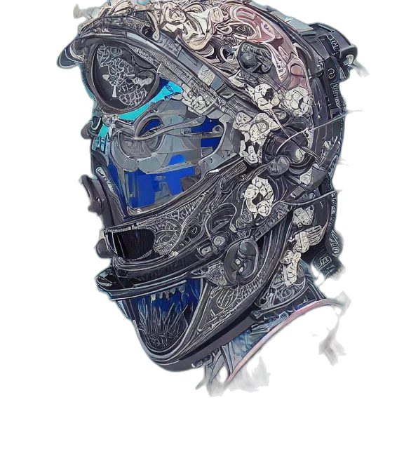 mask, crown, face, robot transparent PNG cut-out
