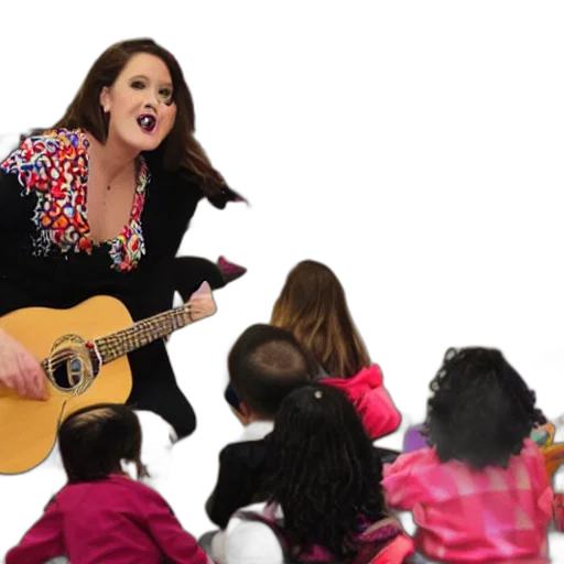 rachel, performing, song, audience, preschoolers transparent PNG cut-out