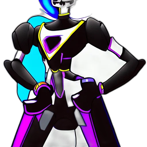 robot, staff, jacket, weapon transparent PNG cut-out