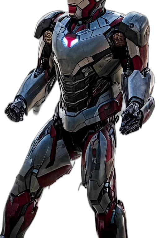 robot, weapon, concept art, comic book art, 3d render, pixel art, red, robert transparent PNG cut-out