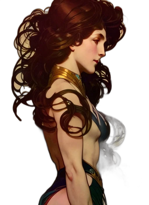 dress, crown, dragon, hair transparent PNG cut-out