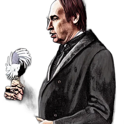 jacket, animal, staff, face, concept art, cartoon, comic book art, photorealistic transparent PNG cut-out