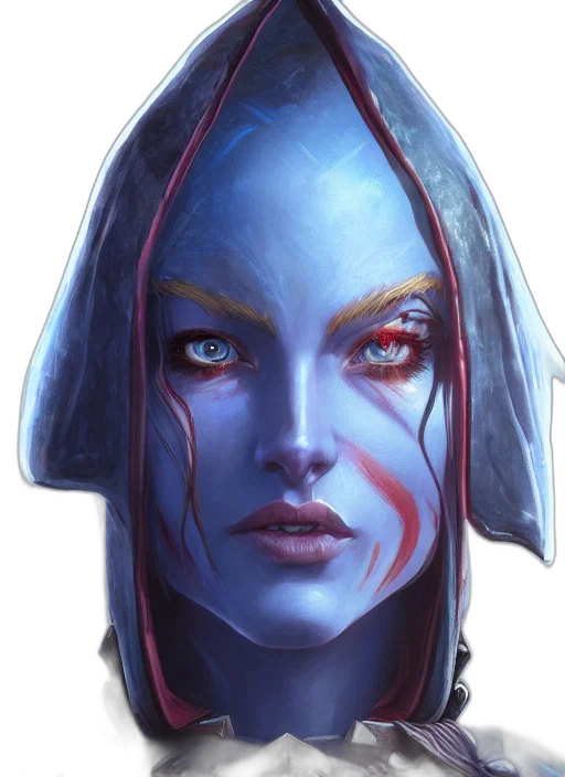 face, mask, staff, creature transparent PNG cut-out