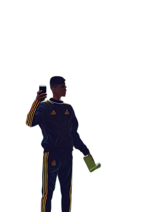jacket, bottle, staff, robot transparent PNG cut-out