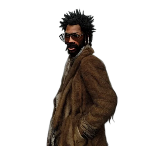 jacket, staff, animal, creature transparent PNG cut-out