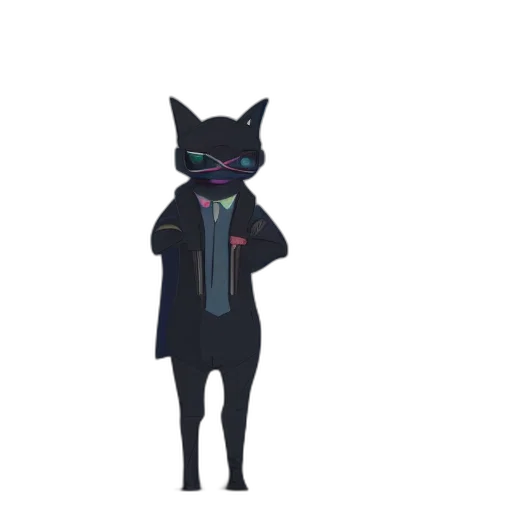 staff, jacket, animal, creature, pixel art, concept art, cartoon, 3d render transparent PNG cut-out