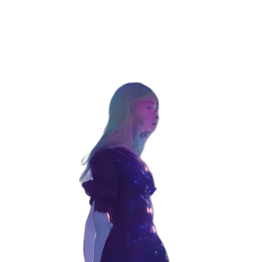 dress, creature, robot, hair transparent PNG cut-out