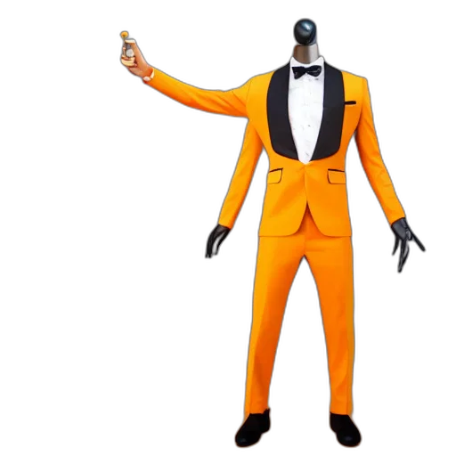 jacket, robot, concept art, 3d render, neon, monochrome, full, view transparent PNG cut-out
