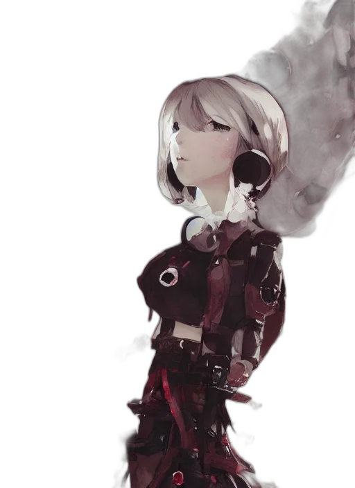 robot, mask, jacket, staff transparent PNG cut-out