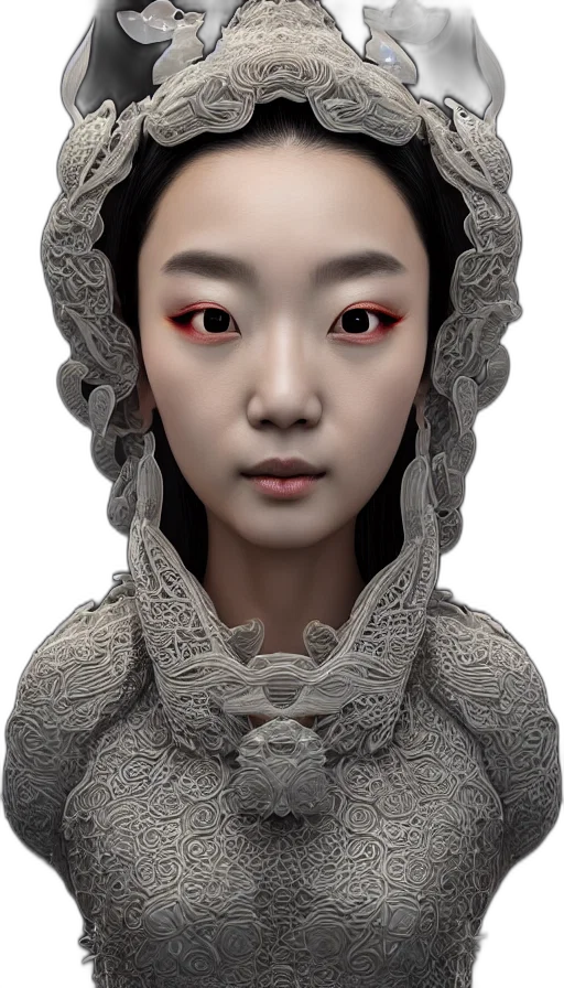 face, mask, photorealistic, 3d render transparent PNG cut-out