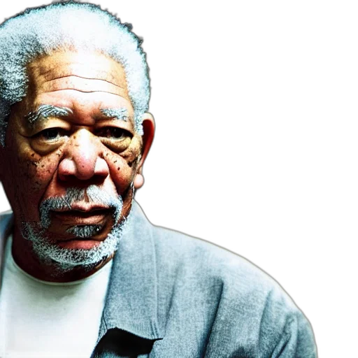 cinematic, still, morgan, freeman, japanese, samurai, portrait, shallow transparent PNG cut-out