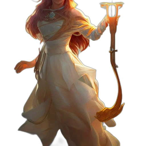 staff, dress, sword, fantasy art transparent PNG cut-out