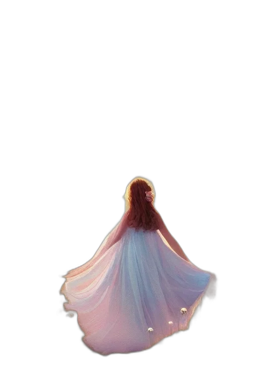 dress, hair, crown, creature transparent PNG cut-out