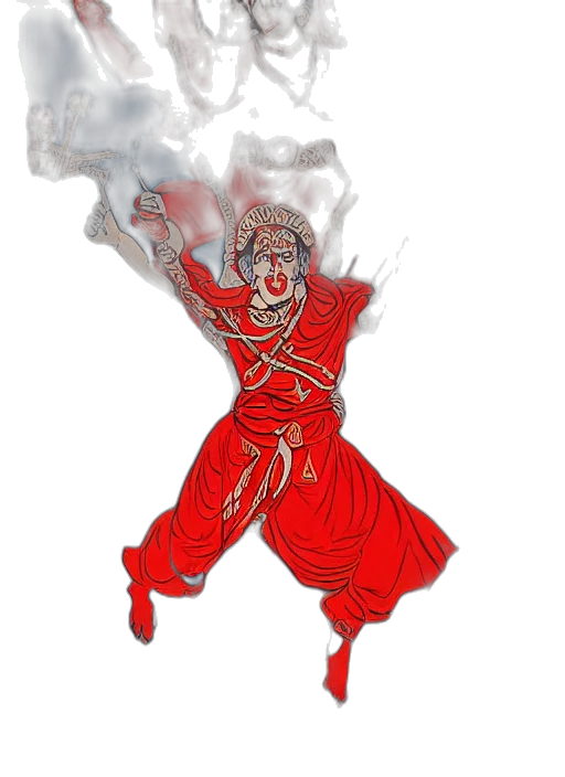 dress, staff, concept art, comic book art, fantasy art, pixel art, fire, red transparent PNG cut-out