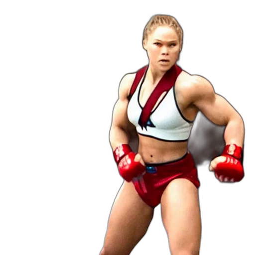 photorealistic, concept art, 3d render, pixel art, cinematic, still, ronda, rousey transparent PNG cut-out