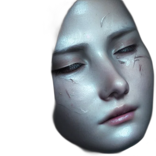 mask, face, robot, creature, photorealistic, 3d render, cyberpunk, concept art transparent PNG cut-out