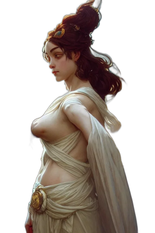 dress, jewelry, fantasy art, concept art transparent PNG cut-out