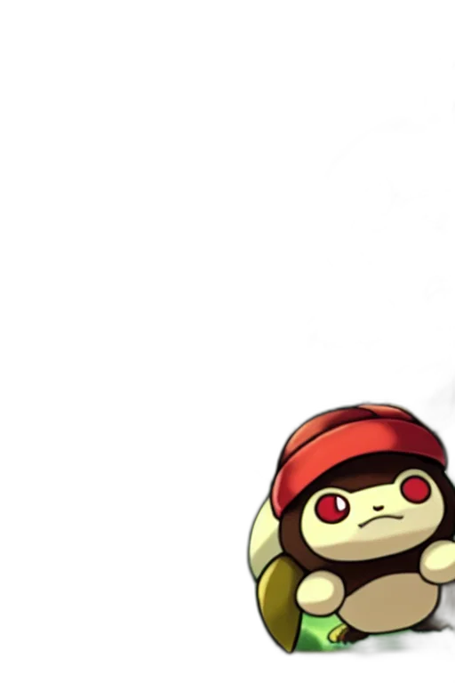 hat, creature, staff, mask, pixel art, concept art, anime, red transparent PNG cut-out
