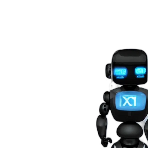 robot, 3d render, concept art, artificial, intelligence, holding, sign, text transparent PNG cut-out