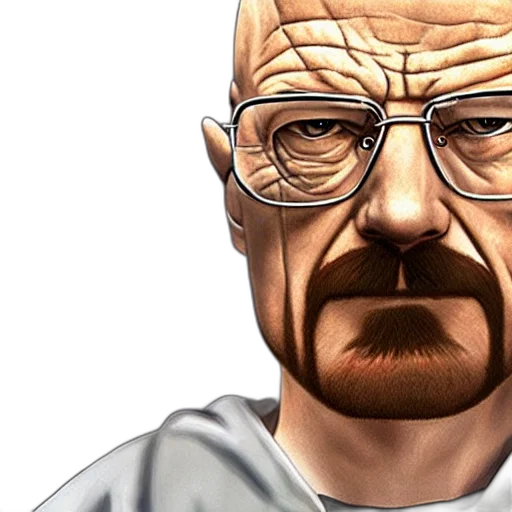 face, comic book art, concept art, photorealistic, cartoon, walter, white, gordon transparent PNG cut-out